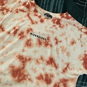 Brown Tye Dye Oversized Tee